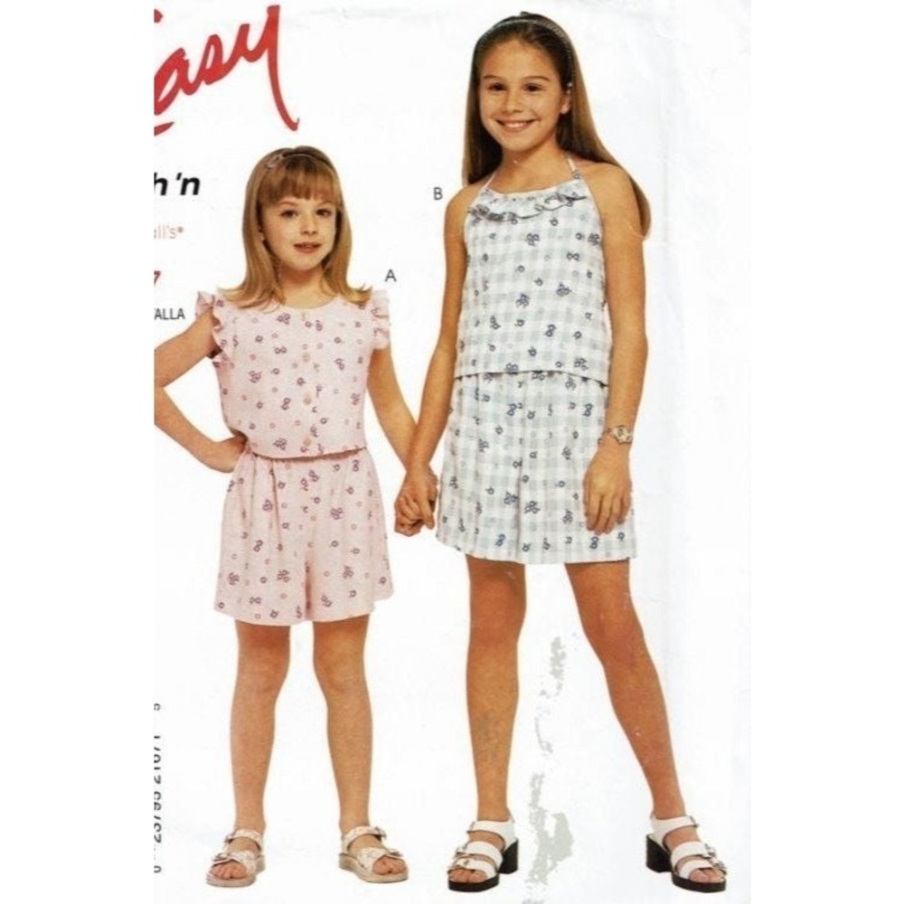 McCalls Sewing Pattern 2167 Top Shorts Girls Size 3-6